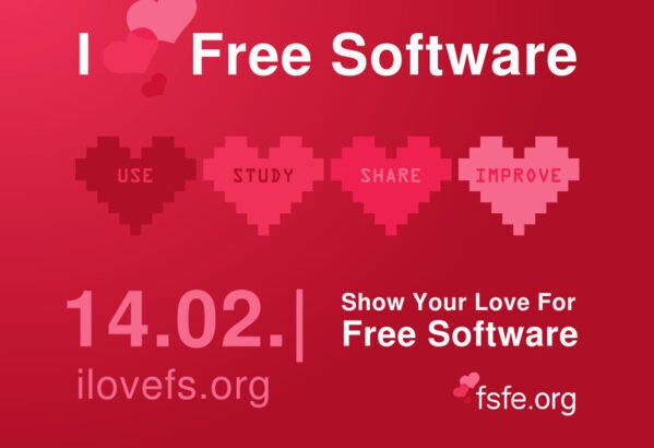 I Love Free Software Day Card